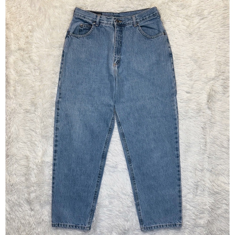 Vintage 90's‎ Lands End Women's Sz 12 High Waisted Mom Jeans Medium Wash Blue